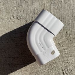 New Vinyl White Elbow 2”x3”  Gutter