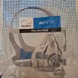  CPAP Full Face Mask- ResMed AirFit F20-  with Headgear sz-Medium: Frame & cushion