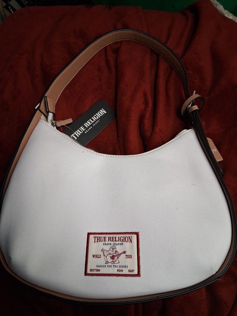 True Religion Crescent Shaped Horseshoe Pocket Hobo Bag