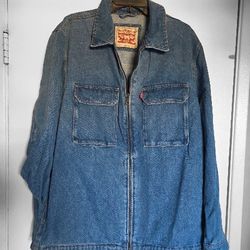 Men's Levi's Jacket Denim XL Blue Zipper