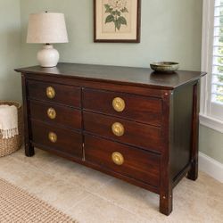 2007 Pier 1 Dresser – Dark Brown with Brass Ring Pulls