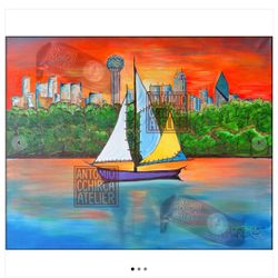 Sunrise Dallas Sailboat Painting
