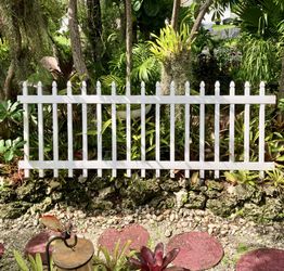 8’ White Vinyl Picket Fence Panel: 8”W x 3’H-$40 each