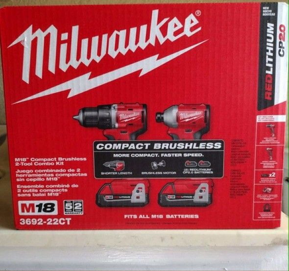 Minew Kit Drill And Impact 18M Brushless , Batteries And Chargem