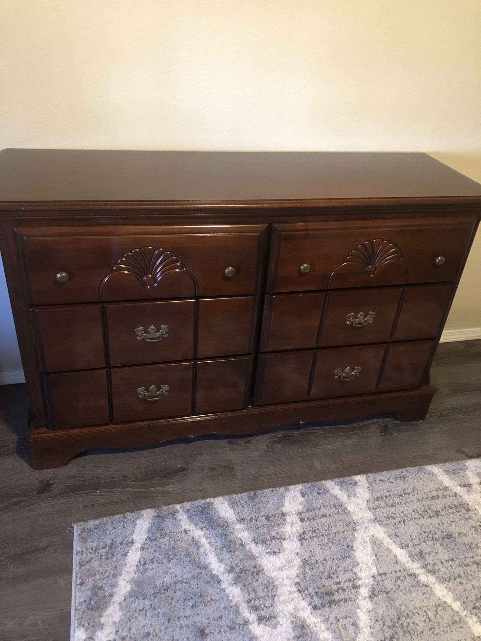 Solid Wood Bedroom Set - Dresser, Nightstand, Mirror