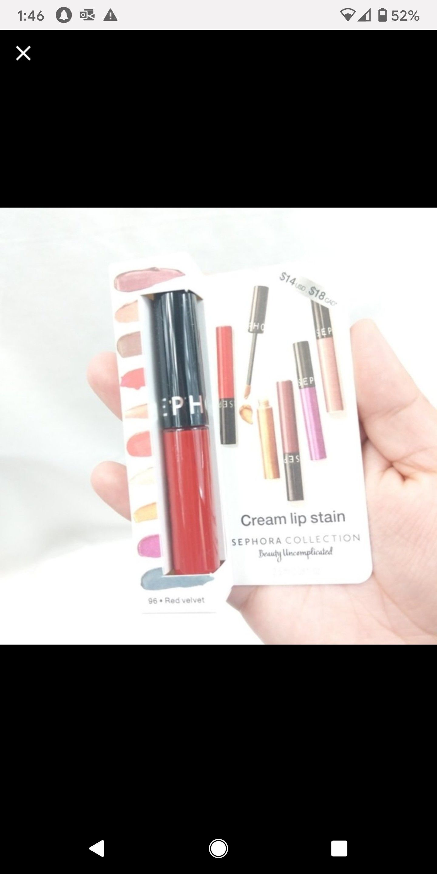 Sephora Cream Lip Stain Red Velvet 96 NWT