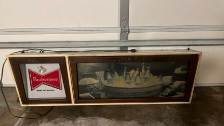 Vintage Budweiser Beer Sign - 1970’s