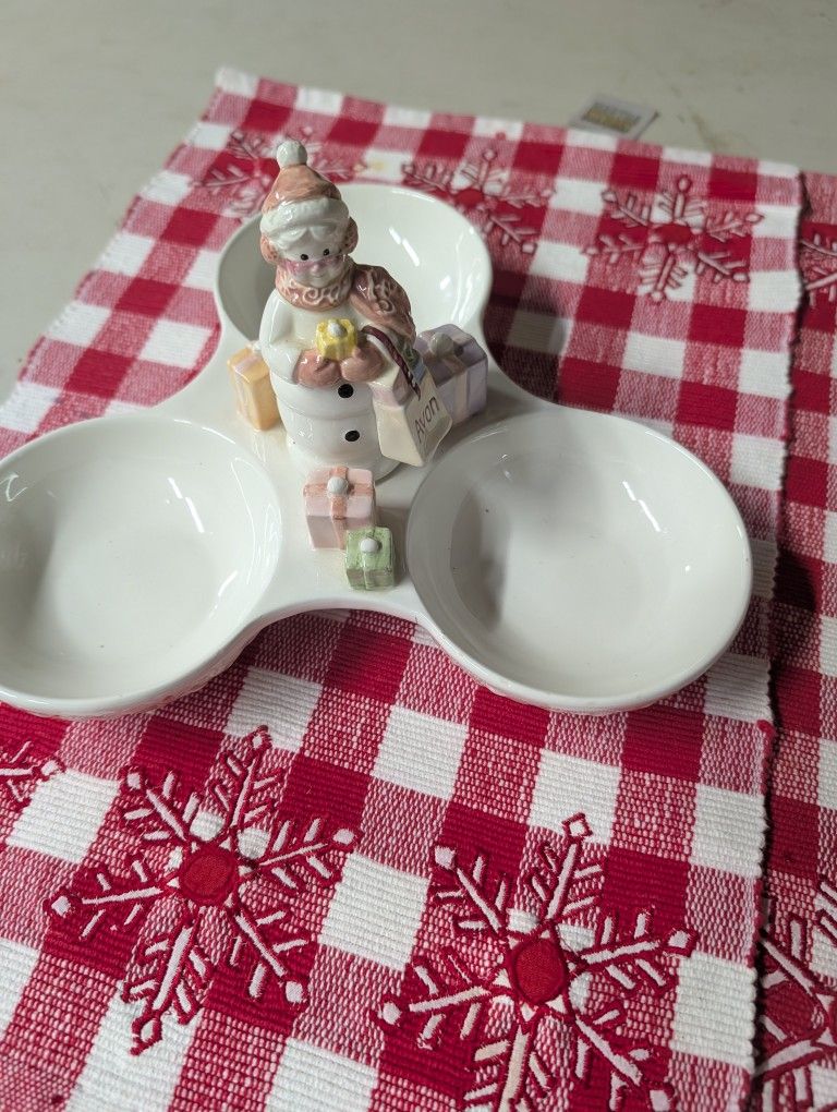 Avon Snow Lady Candy Dish