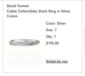 David Yurman size 7 ring