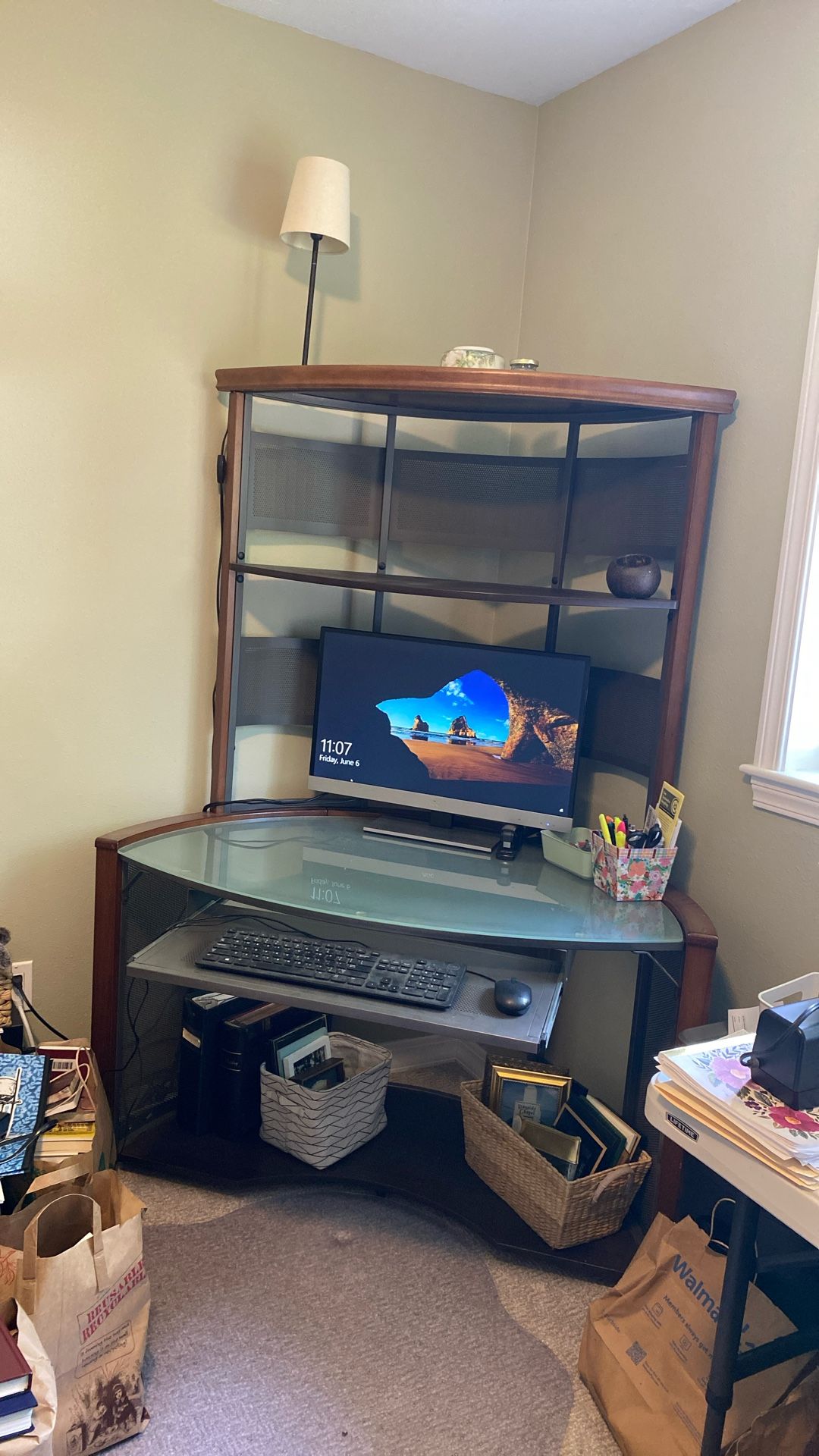 Corner Desk with Storage