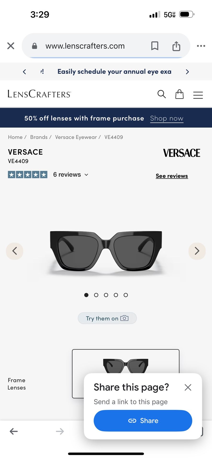  VERSACE Sunglasses 