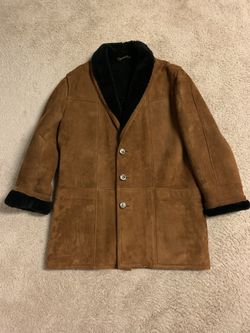 Men’s Sheepskin Shearling Coat size 42