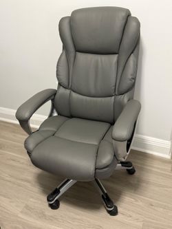 McCallum gray leather office chair great condition