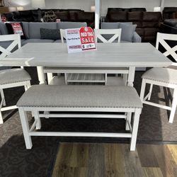 6pc Counter Height Dining Table Set