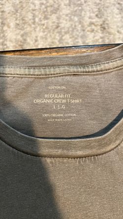 Cotton On, Regular fit Organic Crew, Gray Crew Neck T-Shirt, Large