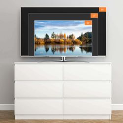 White dresser assembled ensamblado