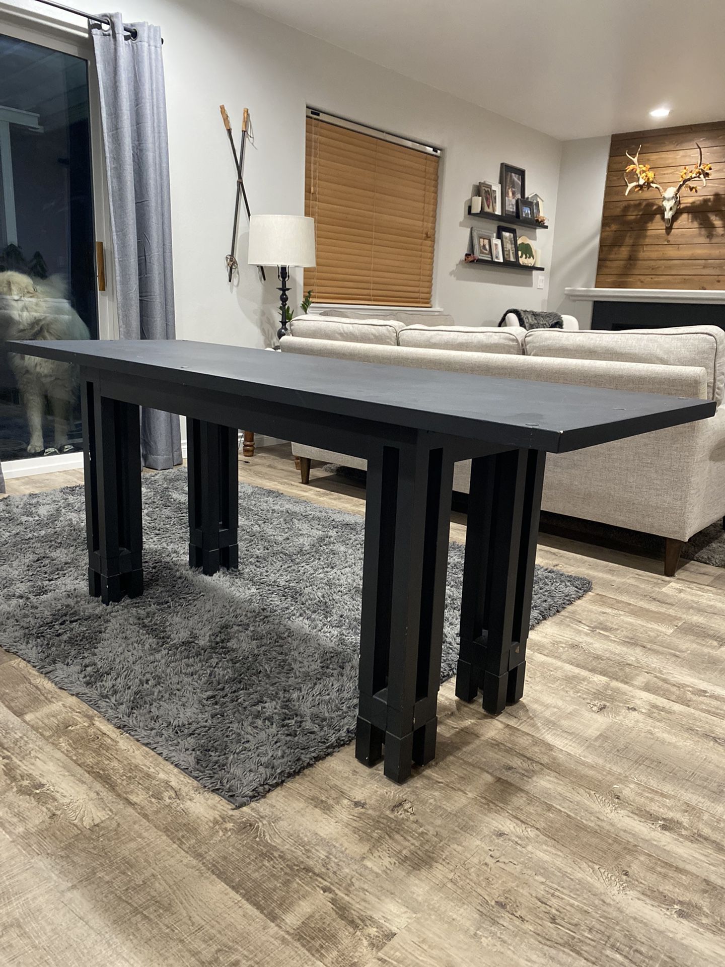 Solid Wood Black Table/Desk
