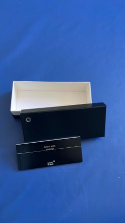 NEW MONT BLANC AUTHENTIC EYEGLASSES SUNGLASSES BLACK Empty Box with authentic booklet