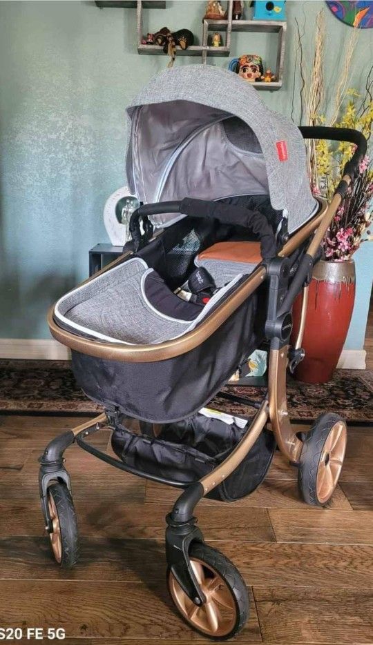 Portable Baby Stroller 3 in 1 Infant Pram Pushchair for Newborn and Toddler Foldable- Best Offers