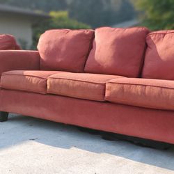 Orange Couch Set “WE DELIVER”
