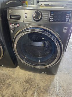 Ge front load washer single with steam and power clean new from scratch and dent minor Cosmetic Issues warranty Financing With Snap If You Qualify