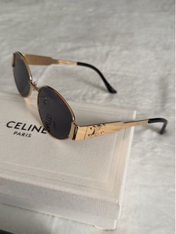 Gold Round Celine Sunglasses