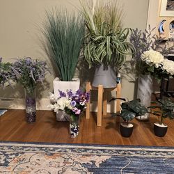 GORGEOUS LOT FAUX PLANTS & FLORAL
