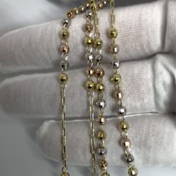 14k gold chain 3 tone