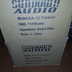 2 12inch Sundown Sa Classic Subs Brand New Very Nice Sounding And Very Nice Hard Hitting Subs $550firm Price Pickup Only Serious Buyers Please Yes It 