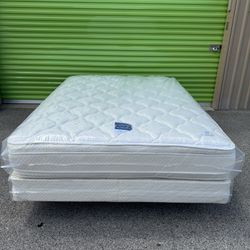💥💥🤯🤯 Queen Doubled Sided Pillow Top w/ Box Spring AND FREE DELIVERY Only $159 !!! 🚚💥💥🤯🤯 