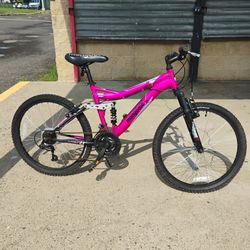 24-in full suspension Mongoose mountain bike ready to ride