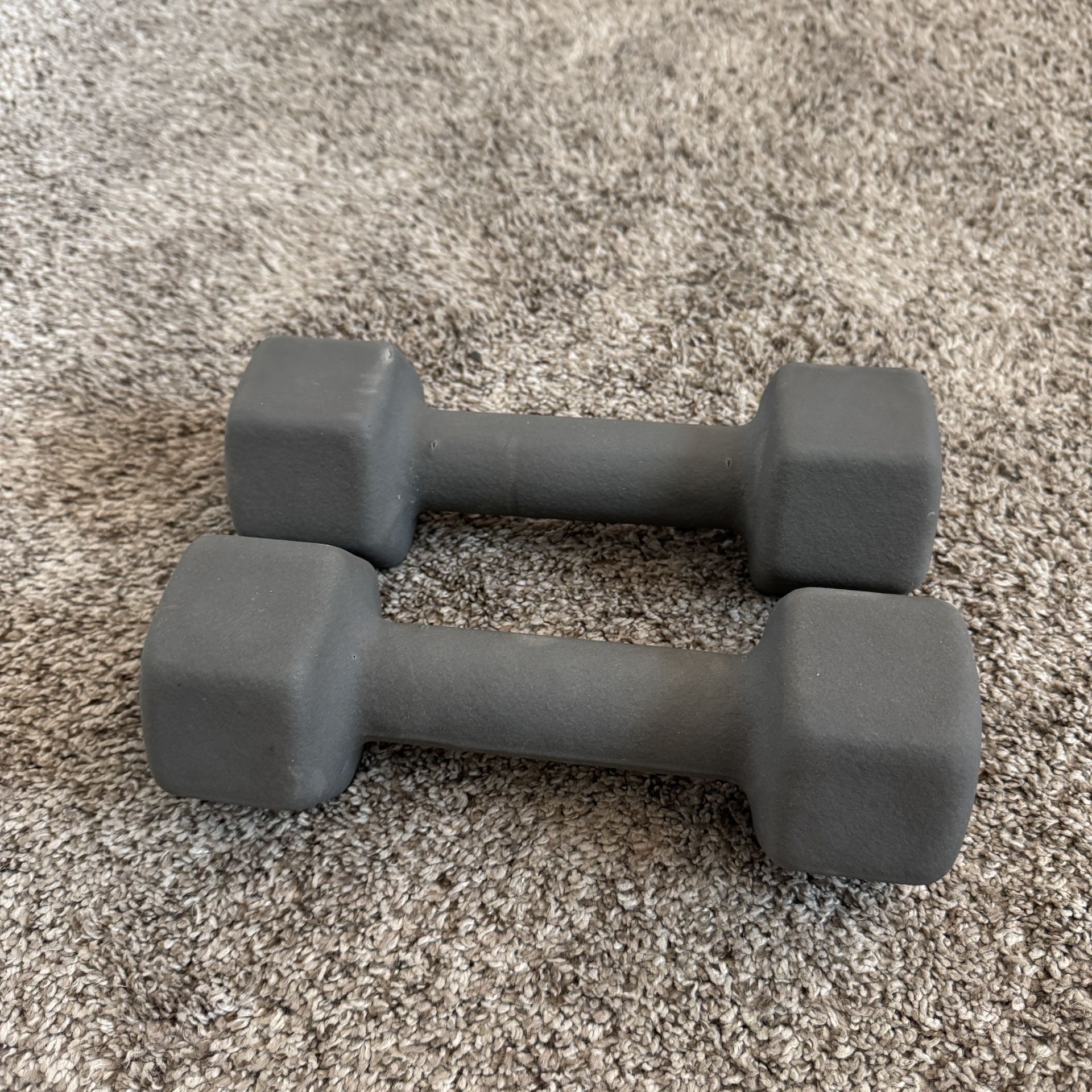 Weights - Workouts Equipment - 10 Pounds - Grey - Weight Set