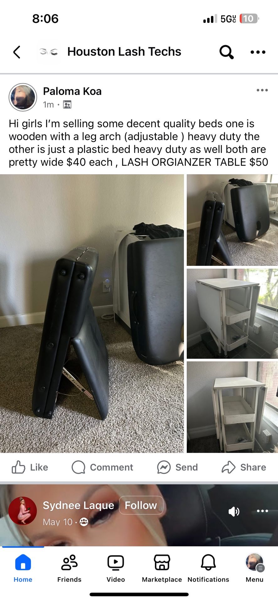 Lash beds