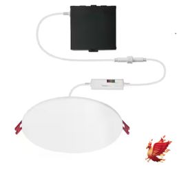 Commercial Electric 6 in. Premium Series Integrated LED Adjustable CCT 2-Level Lumen Select InfinitiEdge Slim Canless Recessed Light, White