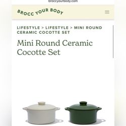 Mini Round Ceramic Cocotte Set