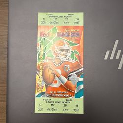 Tom Brady Last college game Orange bowl Ticket 
