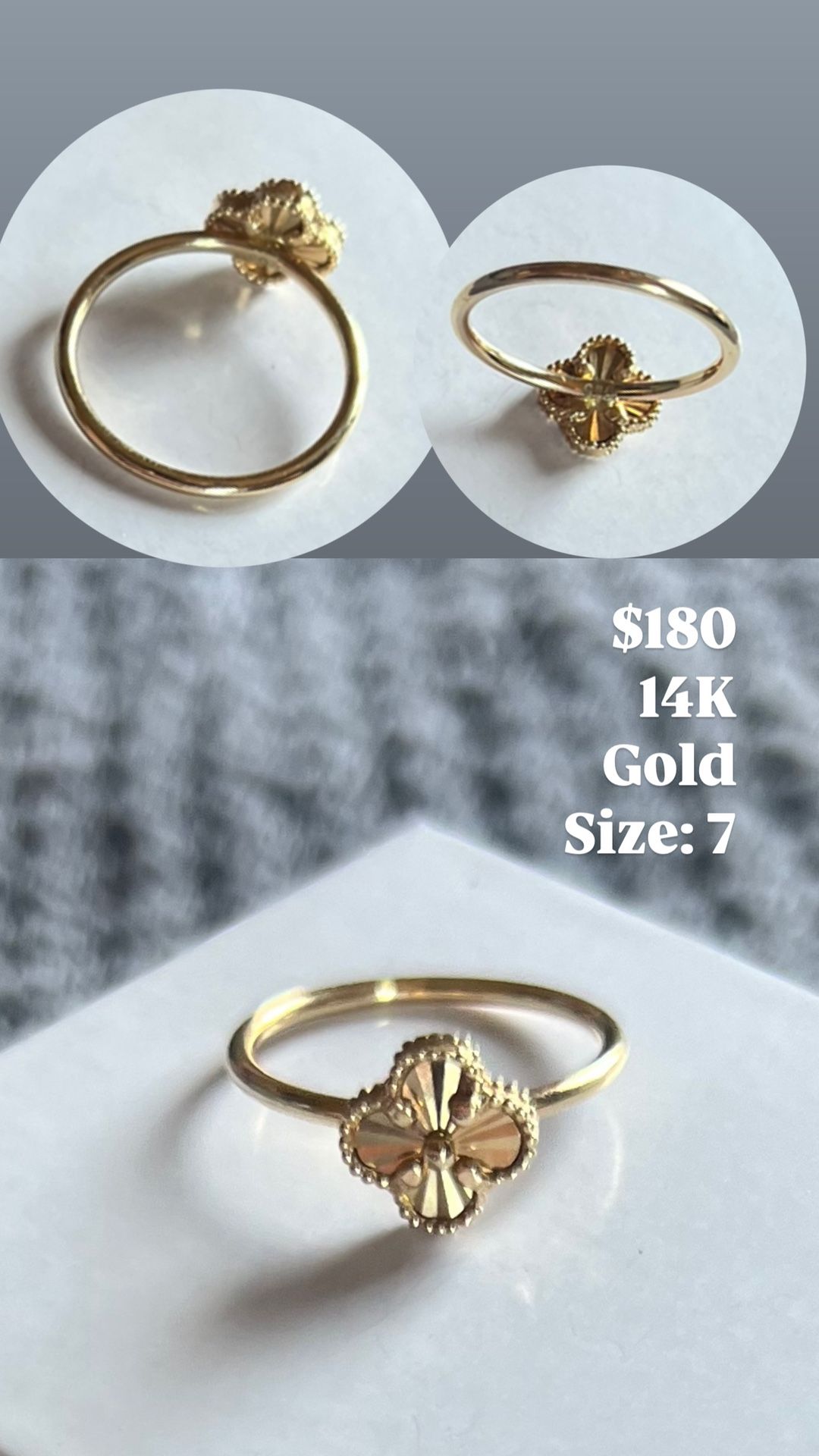 Gold Clover Ring