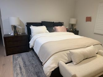 California King Bedroom Set.  Bed Frame, Dresser and 2 nightstands