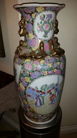 Asian style flower vase