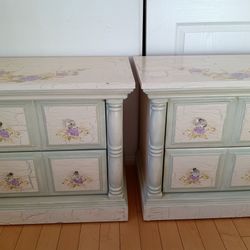 Two Antique Side Night Table