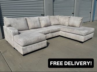 FREE DELIVERY || Ashley’s Furniture 2Pc U Sectional Couch