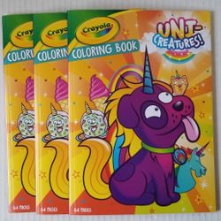 Crayola Uni-Creatures Coloring Books NEW 
