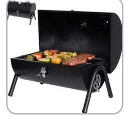 Portable Charcoal Grills with Thermometer, Heavy Duty Small BBQ Grill, Easy to Carry Compact Outdoor Camping Grill with Lid for Backyard Party Picnic