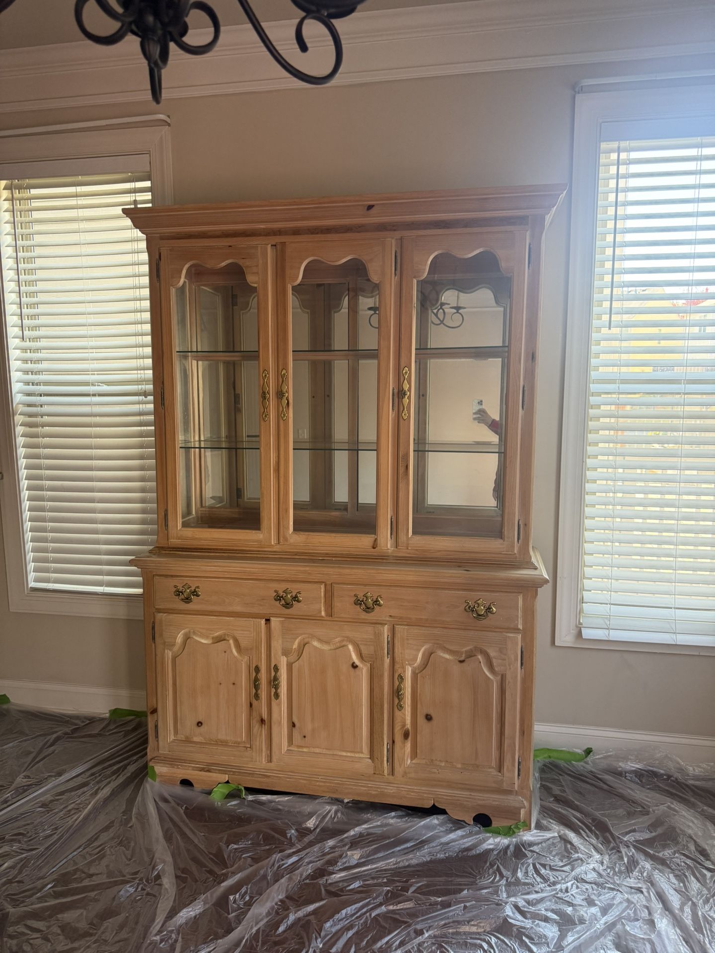 Oak Glass China Cabinet