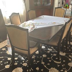 Seating for eight dining table set