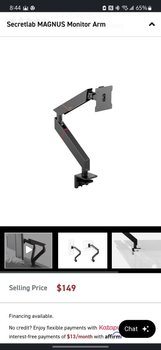 Secret Lab Monitor Arm