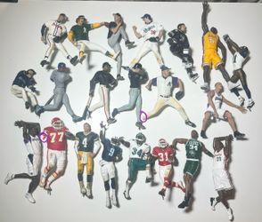 McFarlane Nba/Mib/Nfl/ Hockey Figures Lot W Accessories