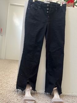 Free People Black Straight Leg Jeans