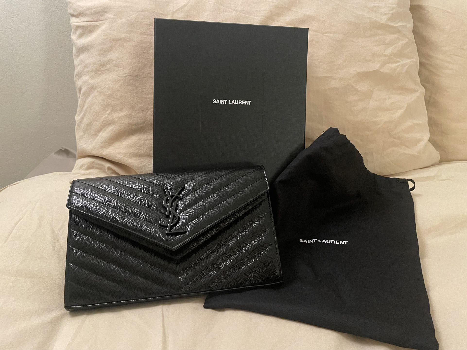 YSL Cassandre Matelassé Wallet-On-Chain Purse