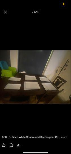 6-Piece White Square and Rectangular Ceramic Plate Set